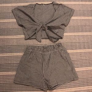 Checker Pattern Two Piece Set